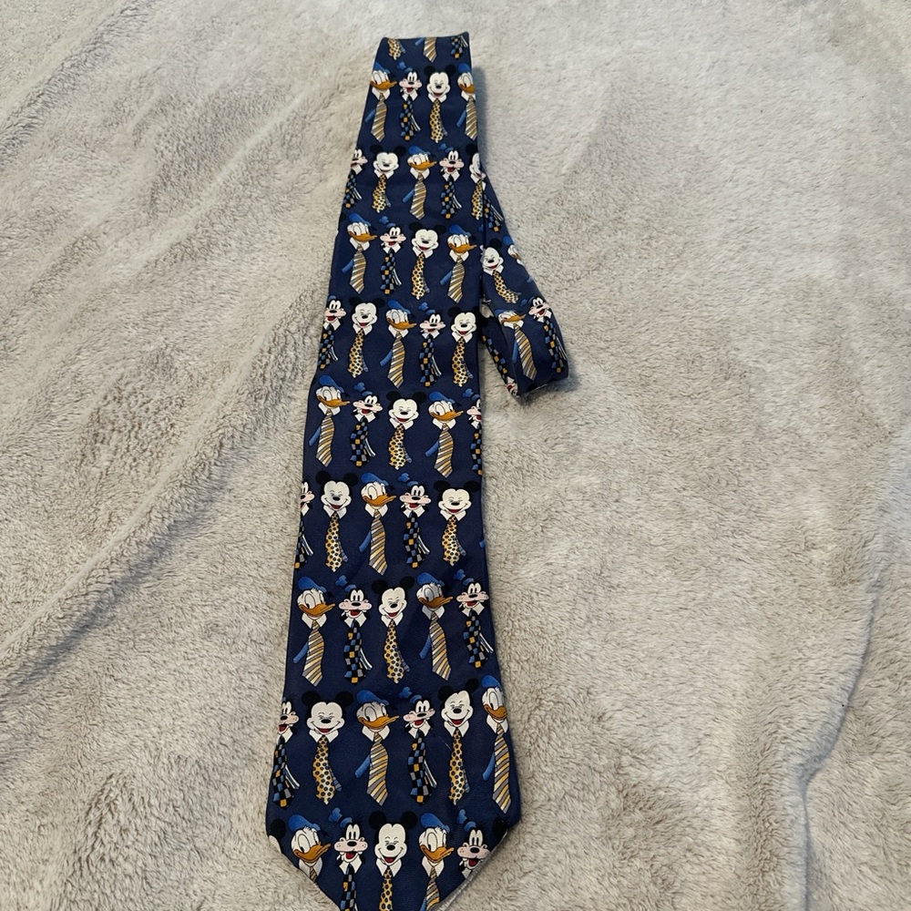 Disney Blue and Gold Mickey Mouse Tie